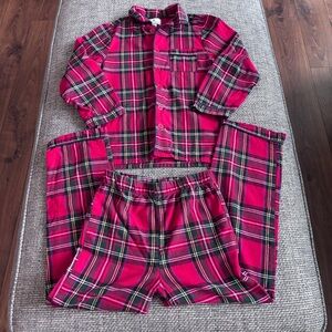 Petite Plume Imperial Tartan Brushed Twill Pajamas | Sz 8 | Pants Need Mending